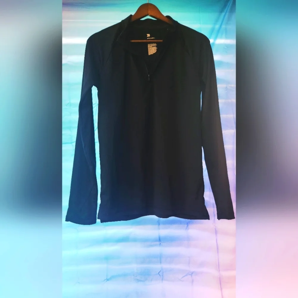 All In Motion 3/4 zip pullover black moisturize whick fabric Kid's XL - Picture 1 of 6